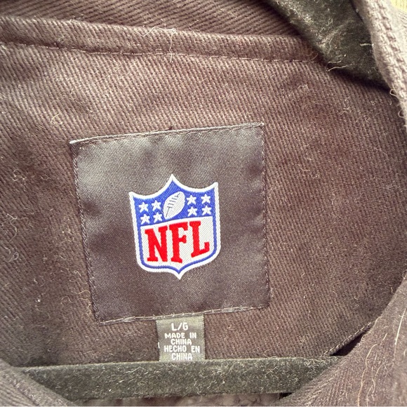 NFL Raiders Black and Gray Bomber Jacket Size Large - Picture 5 of 10